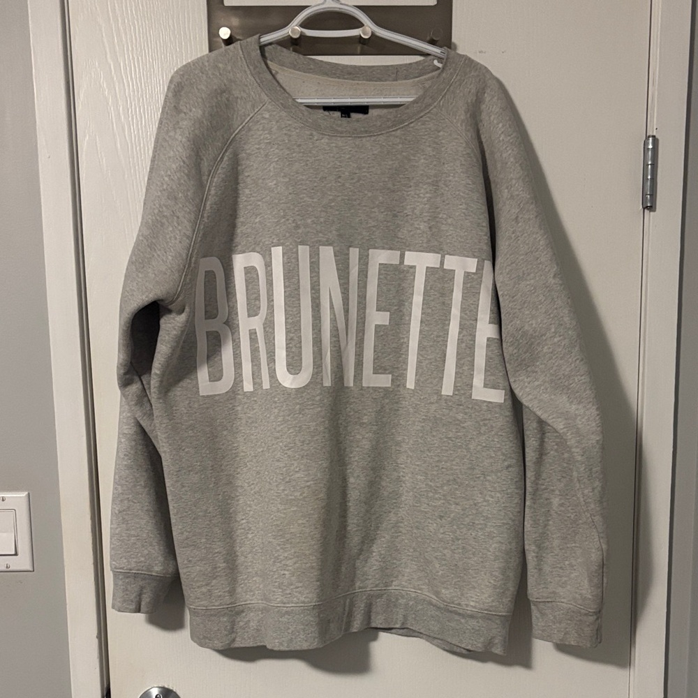 Brunette The Label Gray Crew Neck Sweater